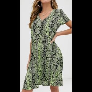 Lime Green Snakeskin Dress